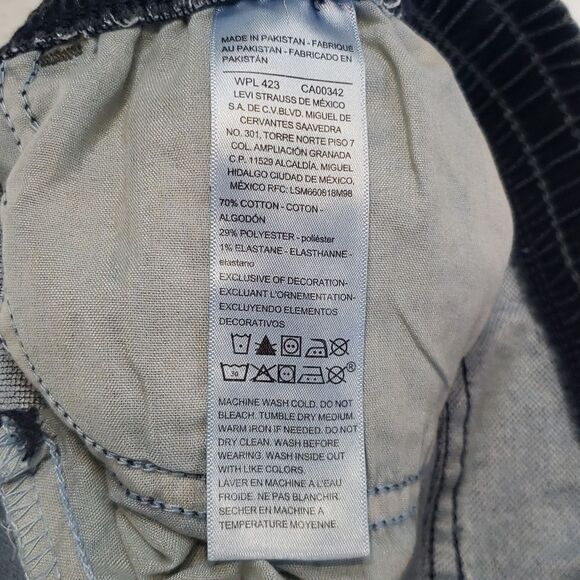 NWT Boys Signature Levi's GOLD Dark Wash Pull-On Shorts Sz XL - Picture 7 of 7